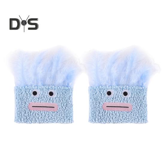 2Pcs Cat Toys Soft Plush Pet Toy Funny Hilarious Big-Mouth Afro Catnip Toy Bite-Resistant Scratch-Resistant Kitty Toy for Indoor Cats