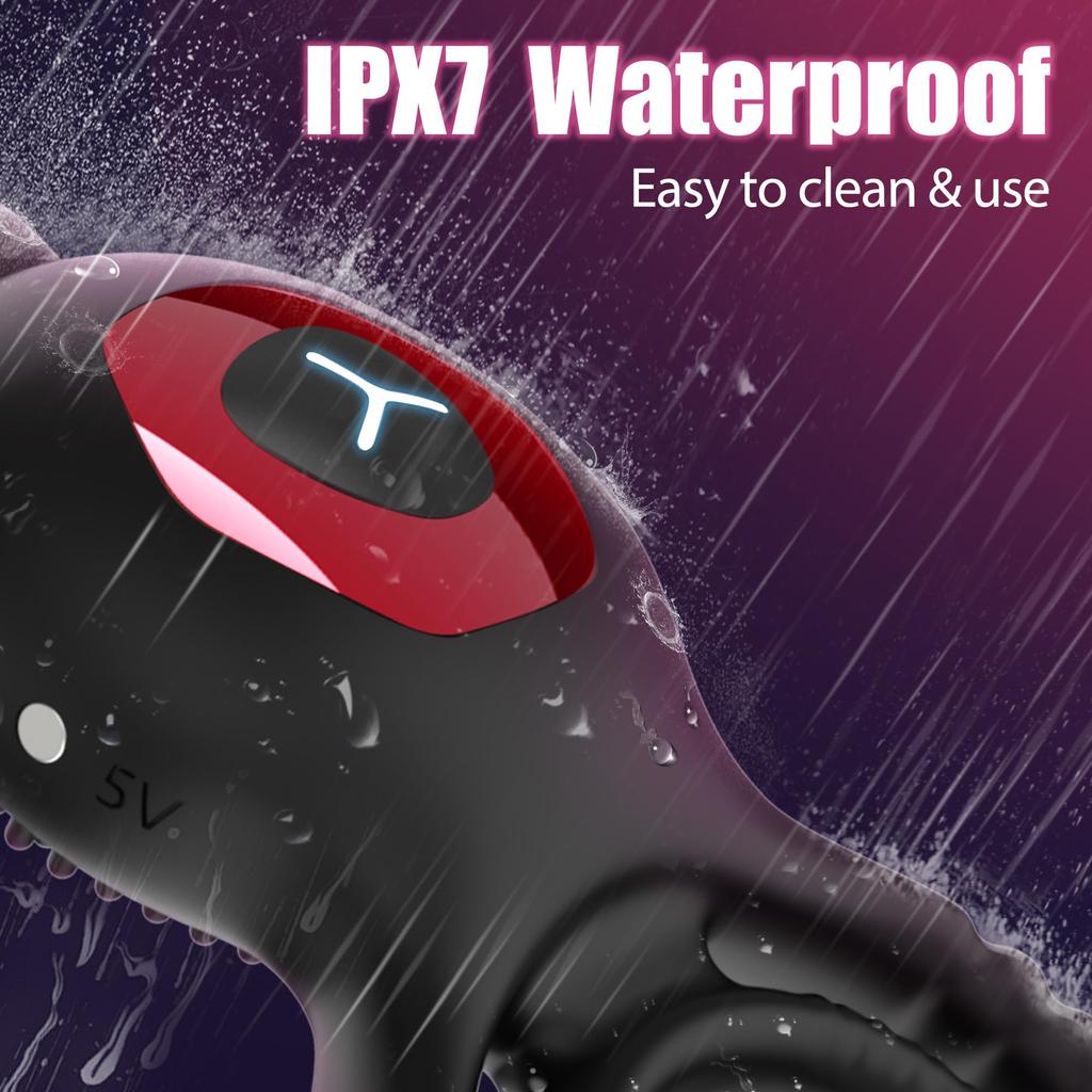 Bunny Ear Cock Ring Sex Toys for Men Penis Vibrator Male Penis Delay Ejaculation Stronger Erection Massager Couples Adult Toy