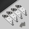 Stainless Steel Angle Brackets with Three-sided Fixation for Bed Corner Fixers To Support Furniture, Tables, Chairs and Trapezoidal Shapes