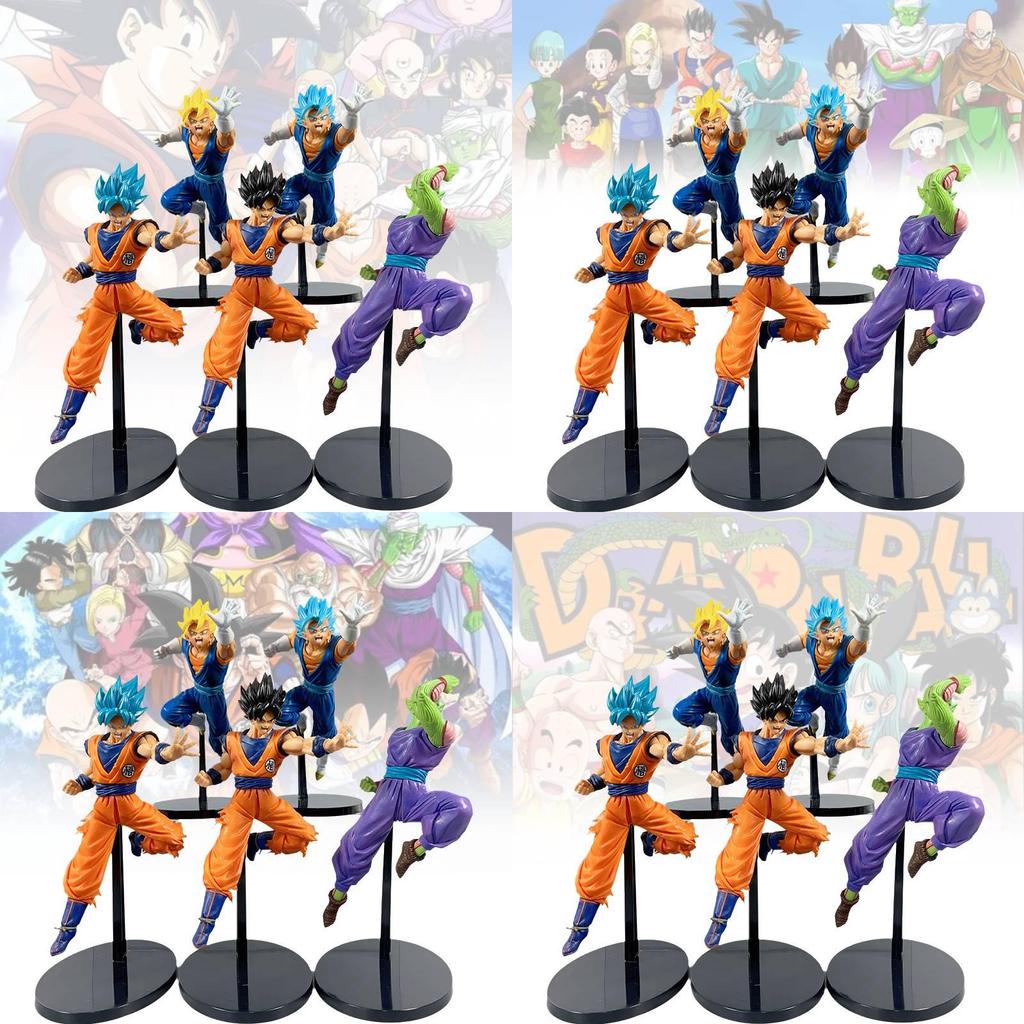 Exquisite Dragon Ball Z Super Saiyan Goku And Gohan Battle Model Anime Figurine Set