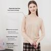 Women's Round Neck Mulberry Silk Blend Knit Base Layer Top