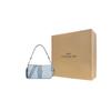 Coach Lonnie 25 Classic Monogram Print Fabric And Leather Shoulder Bag Women Shoulder Bag Blue C8306-SVS9X