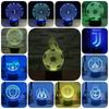Night Led 3d Light Football Desk Lamp Illuminating Lights 7 Color Remote Gift