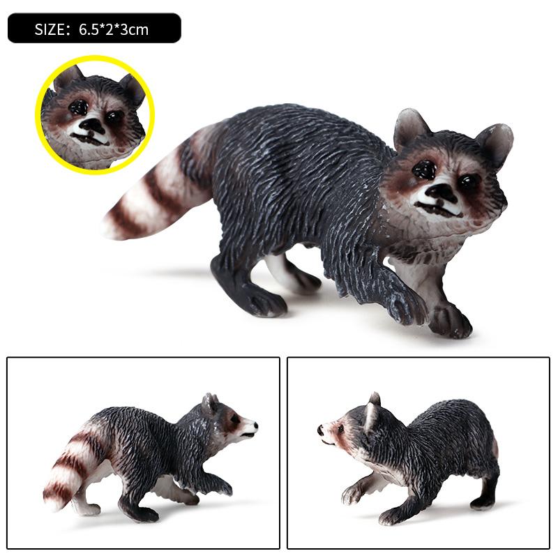 Oenux Simulation Wild Figurines Lesser Panda Raccoon Lemur Model Action Figures Forest Animals Home Education Kids Toy Gift