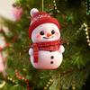 Yousheng Christmas Ornament 2D Cartoon Snowman Shape Hanging Decoration with Lanyard Festive Atmosphere Christmas Decor