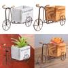 Flower Basket European Style Decoration Handmade Iron Wood Storage Box Unique Container for Wedding