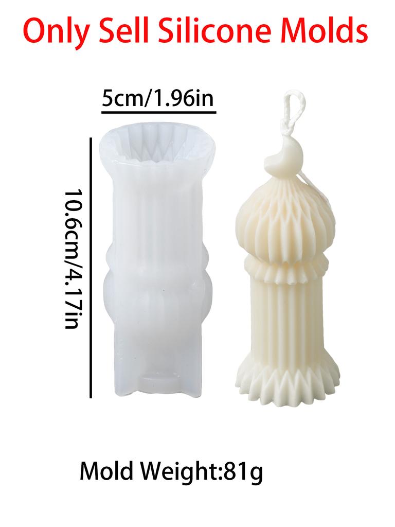 Ramadan Decor Pillar Candle Silicone Mold Islamic Muslim Cylindrical Stripe Candle Mould Soy Wax Molds Eid Mubarak Home Decor