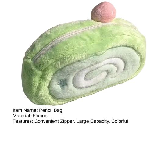 Plush Pencil Case Large Capacity Stationery Bag Zipper Pencil Storage Box Cute Makeup Bag Gift for Friends