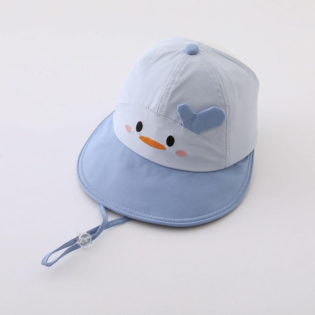 Children's Wide Brim Sun Hat - Duckbill Mesh Baseball Cap for Boys & Girls, Spring/Summer Sun Protection