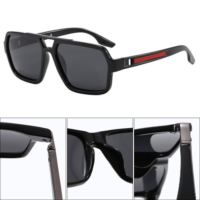 Xiaomi Men Women Double Bridge Square Polarized Sunglasses UV400 Retro Pilot Shades for Driving Fishing Outdoor Trave 830