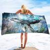 Microfiber Beach Towel Oversized Clearance Towels, Extra Large Sand Free Super Absorbent Travel Pool Towel,Whale Beach Towels