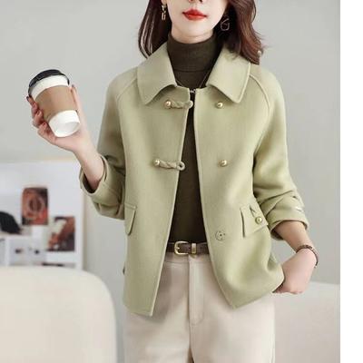 Short Double-Sided Plush Woolen Coat, Loose Fit and Trendy Jacket for Petite Women In Autumn and Winter