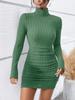 Autumn Winter New High Neck Knit Dress