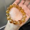 Natural Crystal Bracelet, Brazilian Yellow Crystal, Yellow Crystal Bracelet, Yellow Hair Crystal Men's and Women's Styles