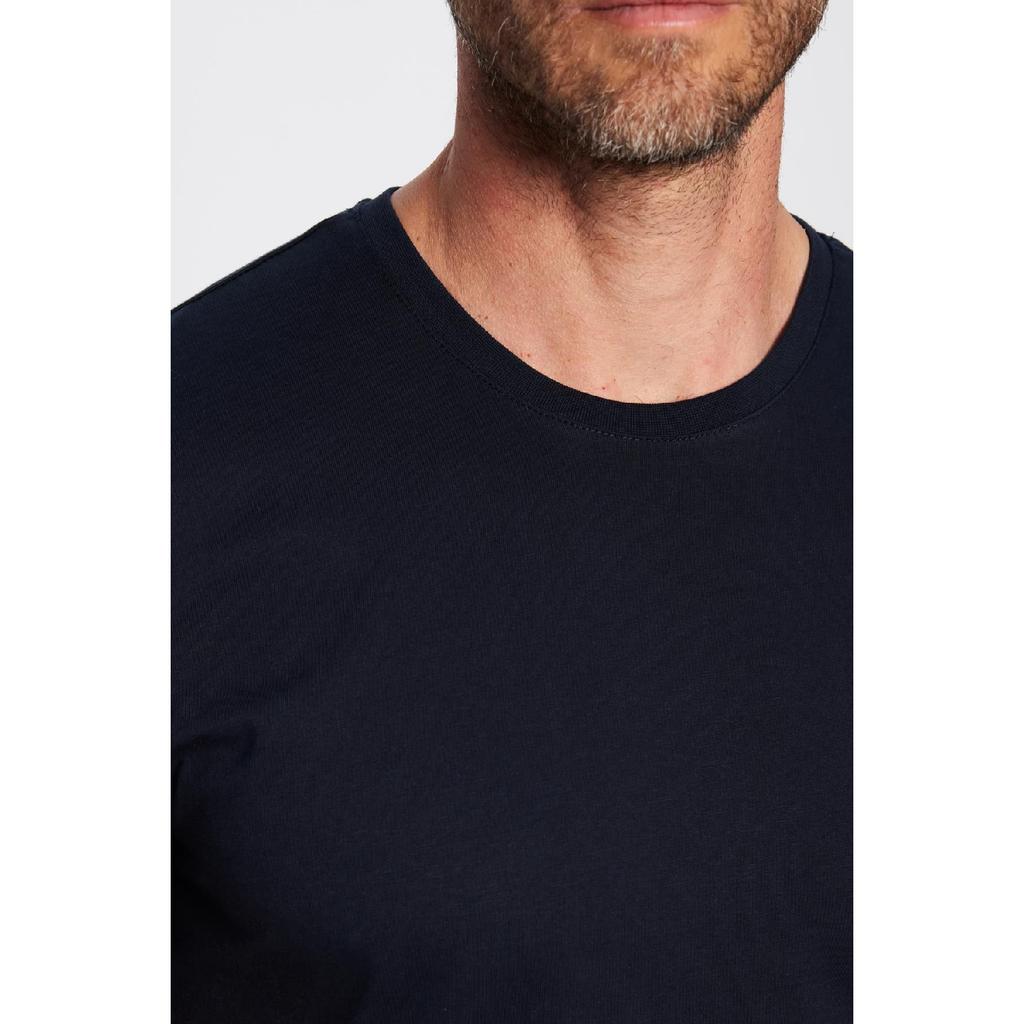 Unisex Slim Fit Slim Fit 100% Cotton Soft Textured White Crew Neck T-shirt