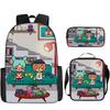 Luxus Neuheit Eigenartig Cool Toca Life World 3D Druck 3 Stück/Set Schüler Schultaschen Laptop Tagesrucksack Rucksack Lunchtasche Federmäppchen