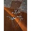 Copper Wire Handmade Beaded Sparkling Hairpin Accessories with Opal, Simple European and American Style Hair Flower for Outdoor Weddings