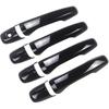 NINTE Door Handle Cover for 2011-2019 Ford Explorer & 2011-2014 Ford Edge|4 Dr Gloss Black Covers NO Passenger Keyhole (NOT The Replacement)