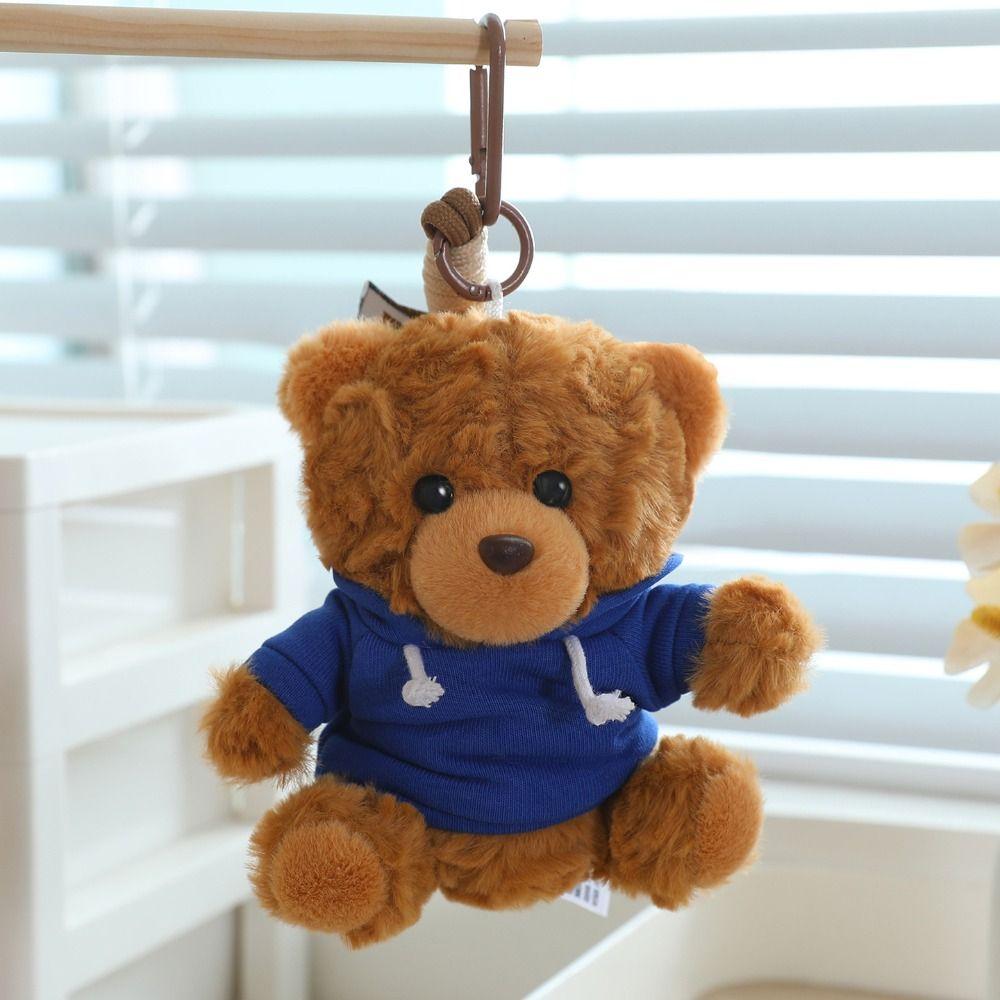 Kawaii Bär Plüsch Schlüsselanhänger Cartoon Kleiner Bär Stofftier Puppe Kapuzenpullover Bär Anhänger Dekoration