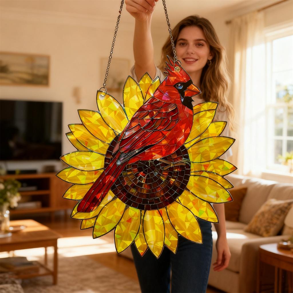 1 PC 2D Sunflower Light Catcher (Double Sided Printing)
