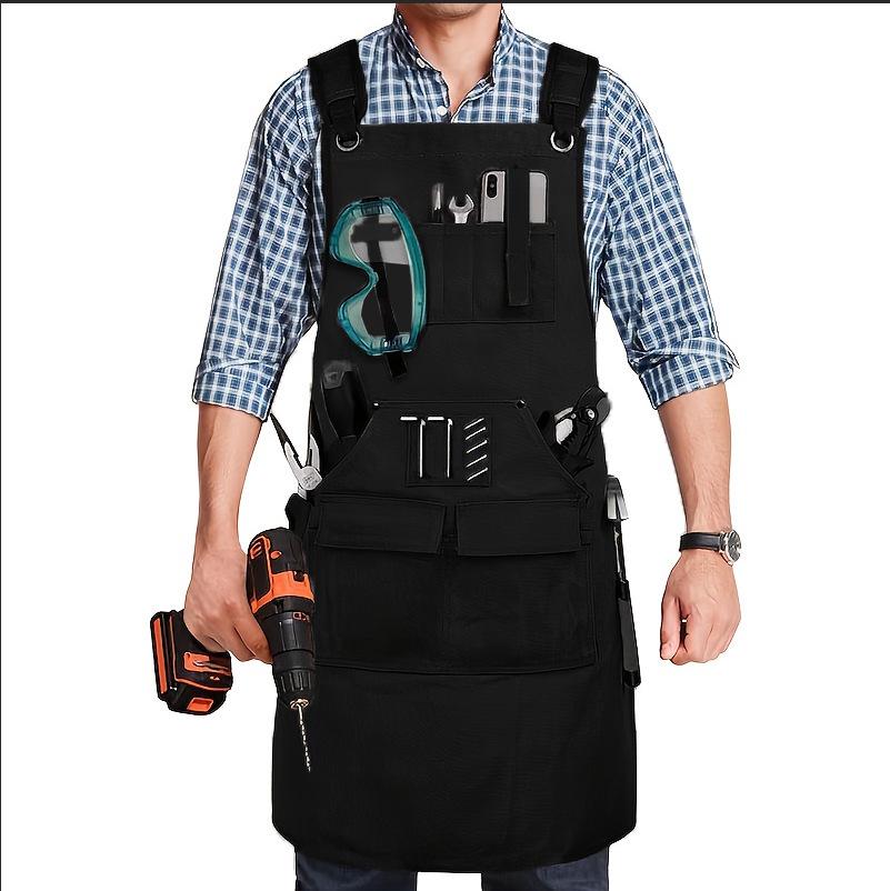 Durable Thickened Canvas Apron: Fashionable European and American Style for Carpenters, Electricians, and Gardeners