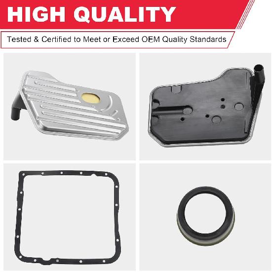 4L60E Automatic Transmission Filter Kit With Gasket Compatible With Buick Cadillac Chevy GMC Replaces# TF289