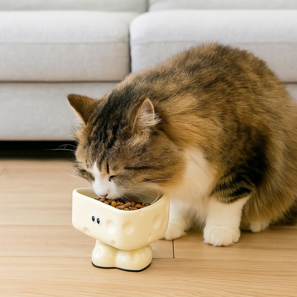 Large Capacity Pet Water Food Bowl Cartoon Anti-ant Cat Bowl Cute Slow Eating Bowl Multi-Pet