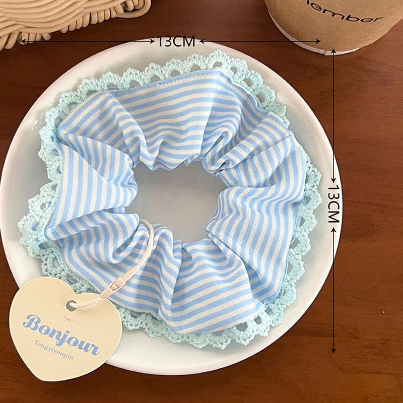 1Pc Girl Head Rope Bow Lace Hair Tie Large Intestine Hair Ring Women Scrunchies Korean Style Headwear Hair Rope