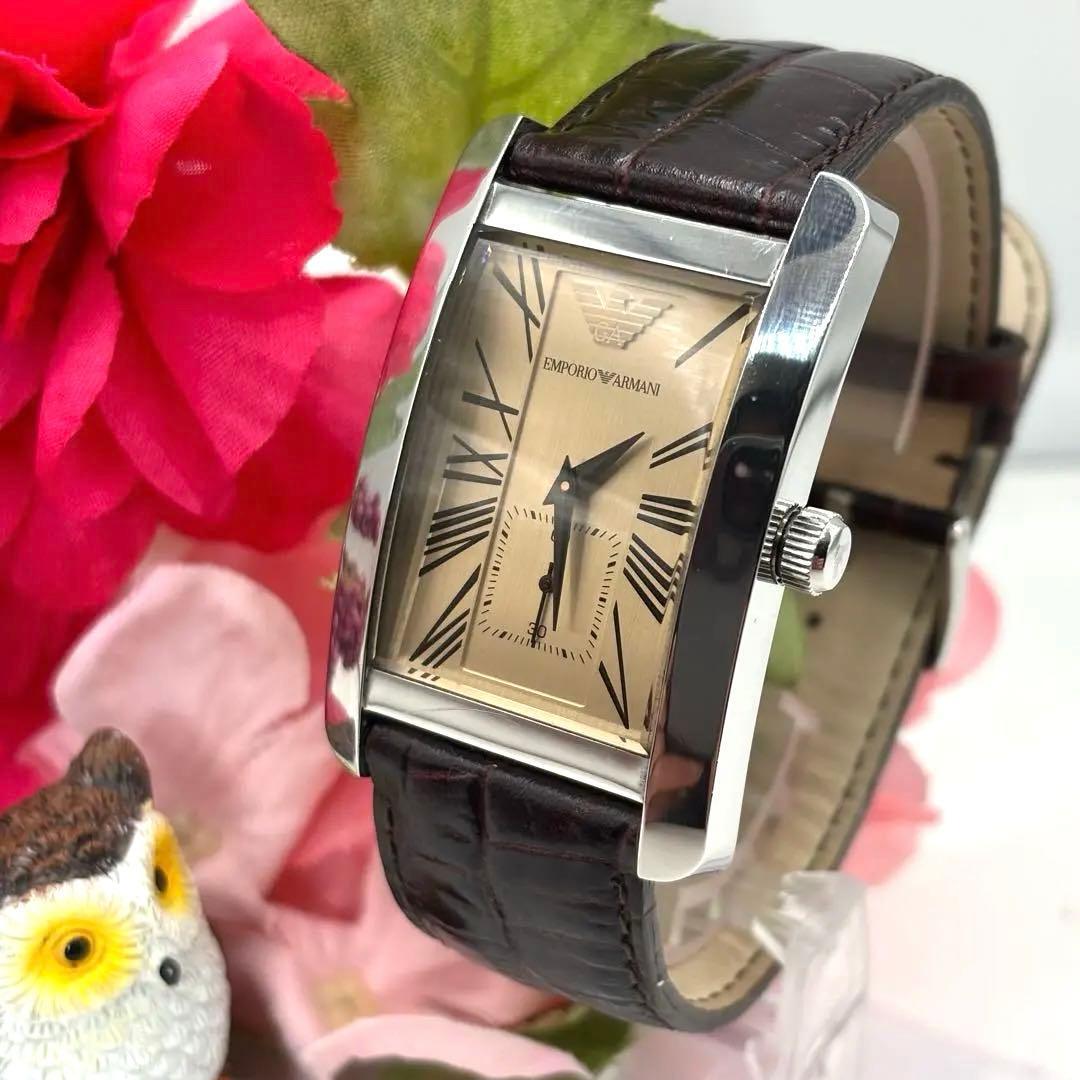 Used Working item  Emporio Armani men s watch square Smoseco