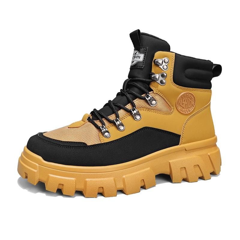 High Top Men's Outdoor Boots Comfortable Safety Men Workwear Tooling Boots Fashion Hiking Motorcycle Boots Man Desert Ankle Boot