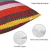 Federa Quadrata Strisce Peruviane Poliestere Lino Velluto Creativa Cerniera Decorativa Federa Cuscino da Arredo Copricuscino per Casa 18"