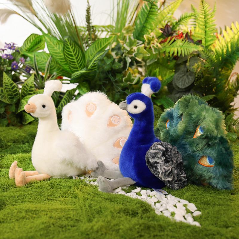 Kawaii Simulace Páv Plyšový Rozprostírající Ocas Plněný Krásné Zvíře Pávice Panenka Vznešený Kreativní Domácí Dekorace Dárek k Narozeninám
