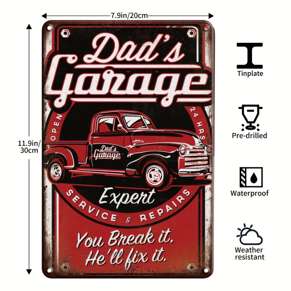 

12pcs Vintage Metal Tin Sign Set - Retro Garage & for Man Cave Decor, Classic Oil & Gas Station Posters, Perfect for Car Shop 20x30cm（7.8x11.8inch）