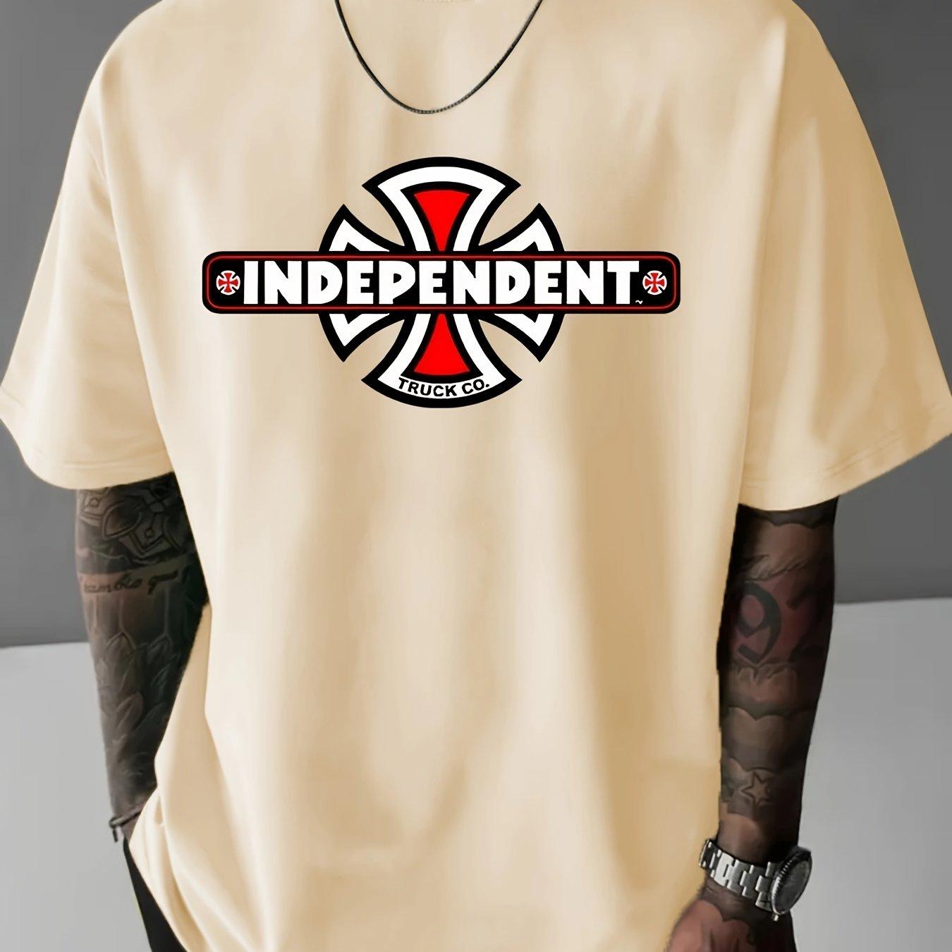 

Men s Summer 100% Pure Cotton Fashionable Casual Loose Creative Fashion Pattern Sports Round Neck Short Sleeved T-shirt Top S