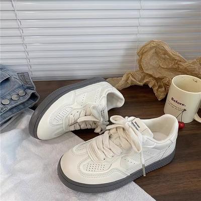 Fashion Versatile Board Shoes Women's Spring and Autumn Breathable 2025 New Shoes Niche Casual Little White Shoes Retro German Training Shoes