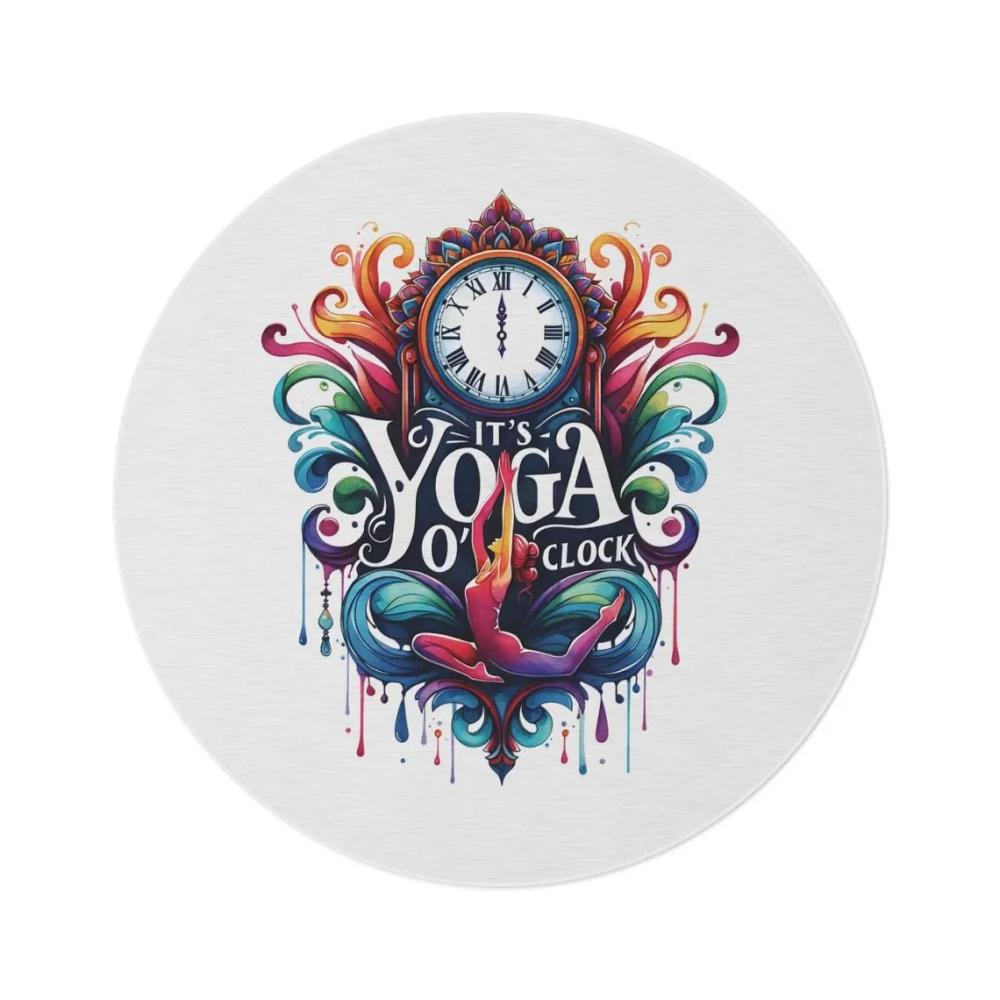 

7 Chakras Meditation Yoga Carpet living room Colorful Round Rug for Yoga Lovers Floor Mat Yoga Room Decor Easter Festivals Gift 60cm