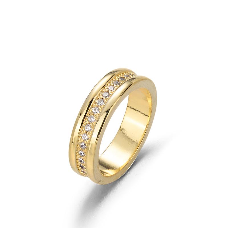 

New 925 Sterling Silver Ring Plated 18K Simplicity for Women Exquisite Student Girlfriend Wedding Jewelry Accessories Party 6