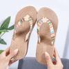 Women Summer Faux Straw Wedge Slippers - Comfortable Thick Sole Beach Sandals