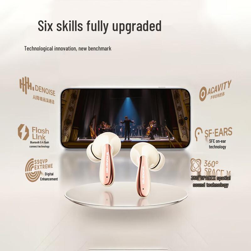 Monster XKT23 Active Noise Cancelling Sport Earbuds
