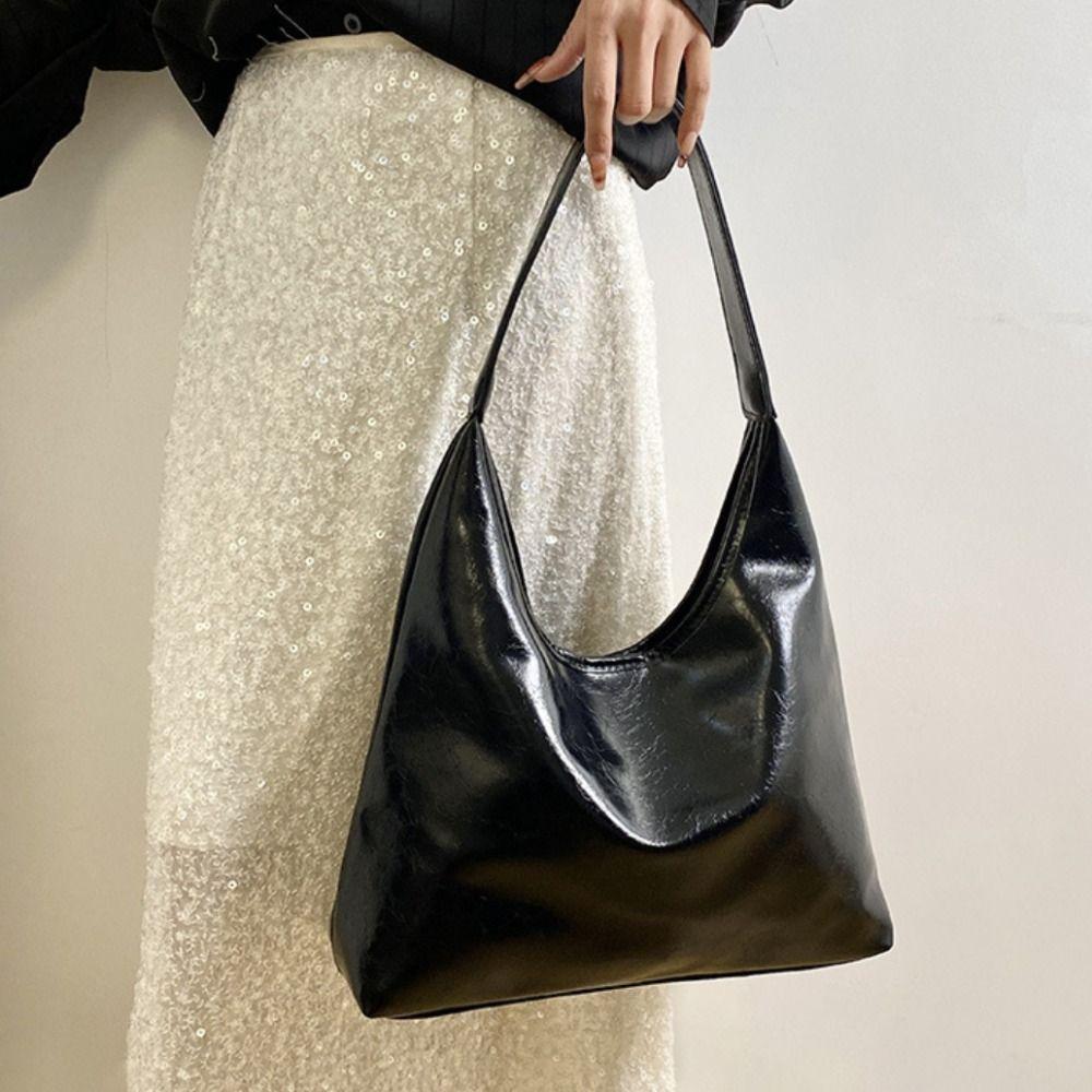 Wine Red Hobo Bag korean Style Tote Bag Casual Underarm Bag  Outdoor