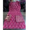 Indian Women Designer Kurta Pant Dupatta Set Bollywood Top Tunic Kurti Salwar Suit Dress