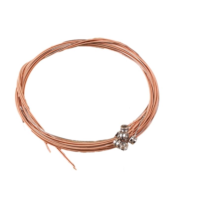 6 Pcs Folk Guitar Steel String Acoustic Guitar Strings for 6 String Classical Guitars Accessories Powerful and Durable