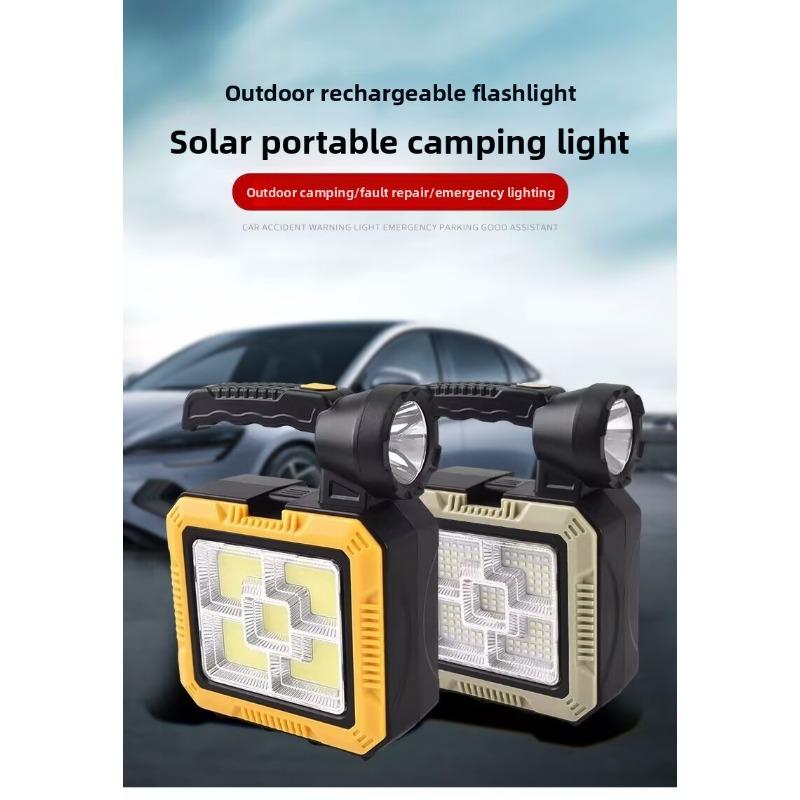Solar-Powered Handheld Flashlight Super Bright Emergency Work Light with Built-in Tool Kit And Searchlight Long-Lasting