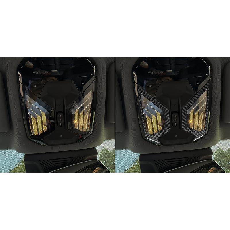 Carbon Fiber Car Interior Overhead Reading Light Frame Sticker For BMW 5 Series i5 G60 G68 2024-2025 Decorative Trim Accessories