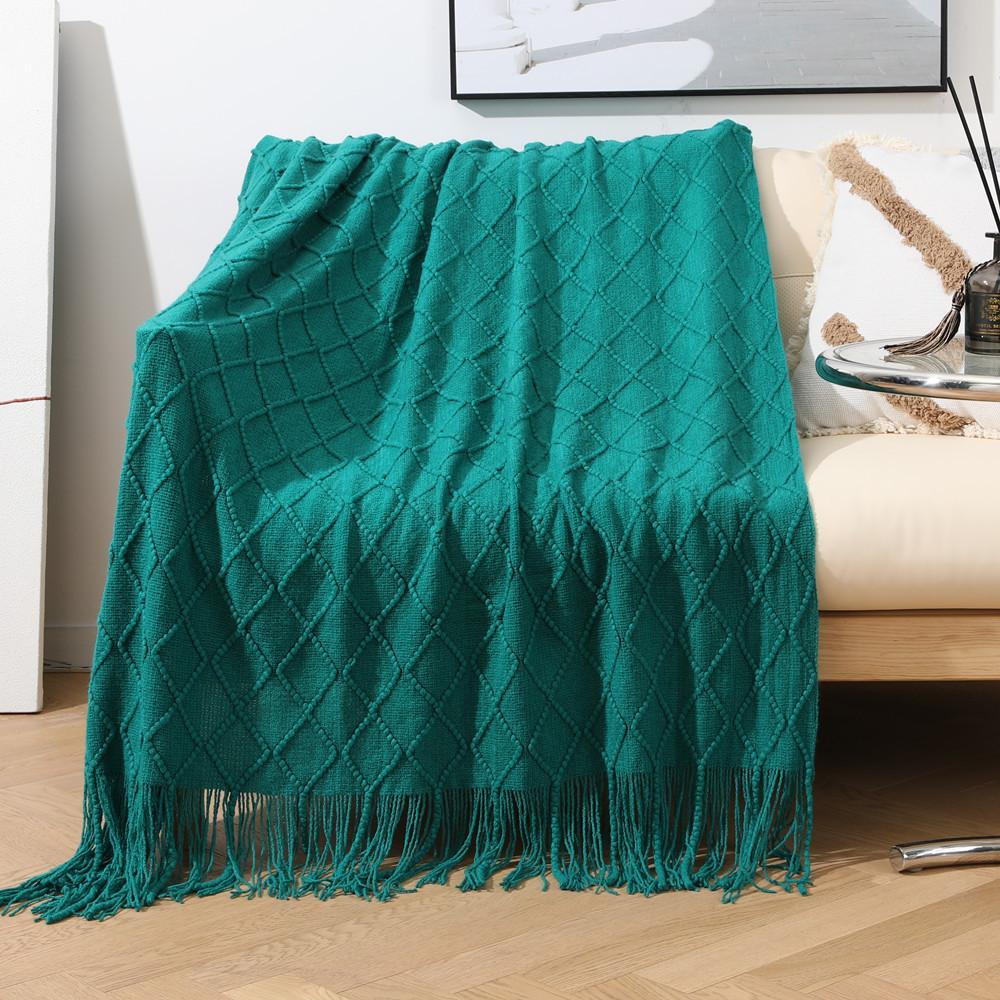 Tassel Summer Thin Throw Blanket Knitted Sofa Cover Blanket Office Air Conditioning Window Blanket Cozy Small Napping Throw Blanket For Home