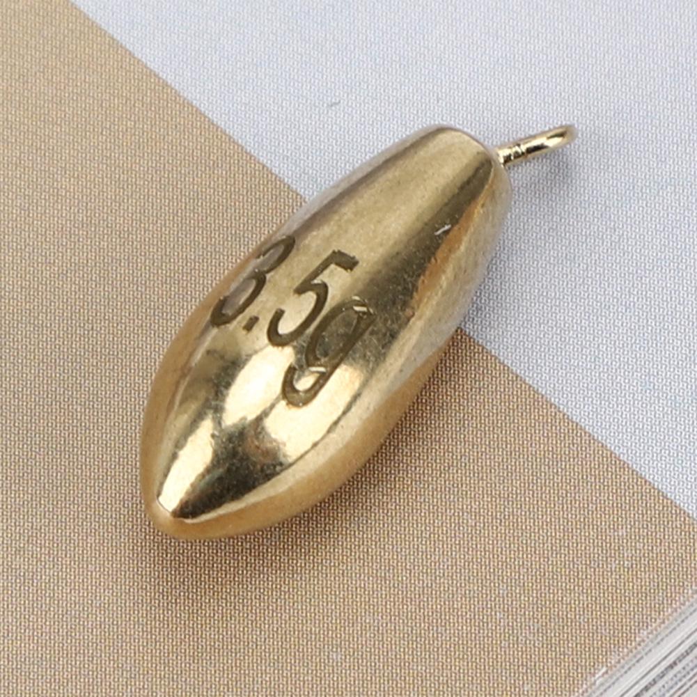 10Pcs Portable Reusable Rotation Fishing Weights Sinkers Tackle Accessory Golden