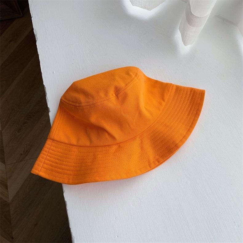 Solid Color Men Women Couple Bucket Hat Korean Version Ins Versatile Basin Hat Summer Big Brim Cotton Bucket Hat