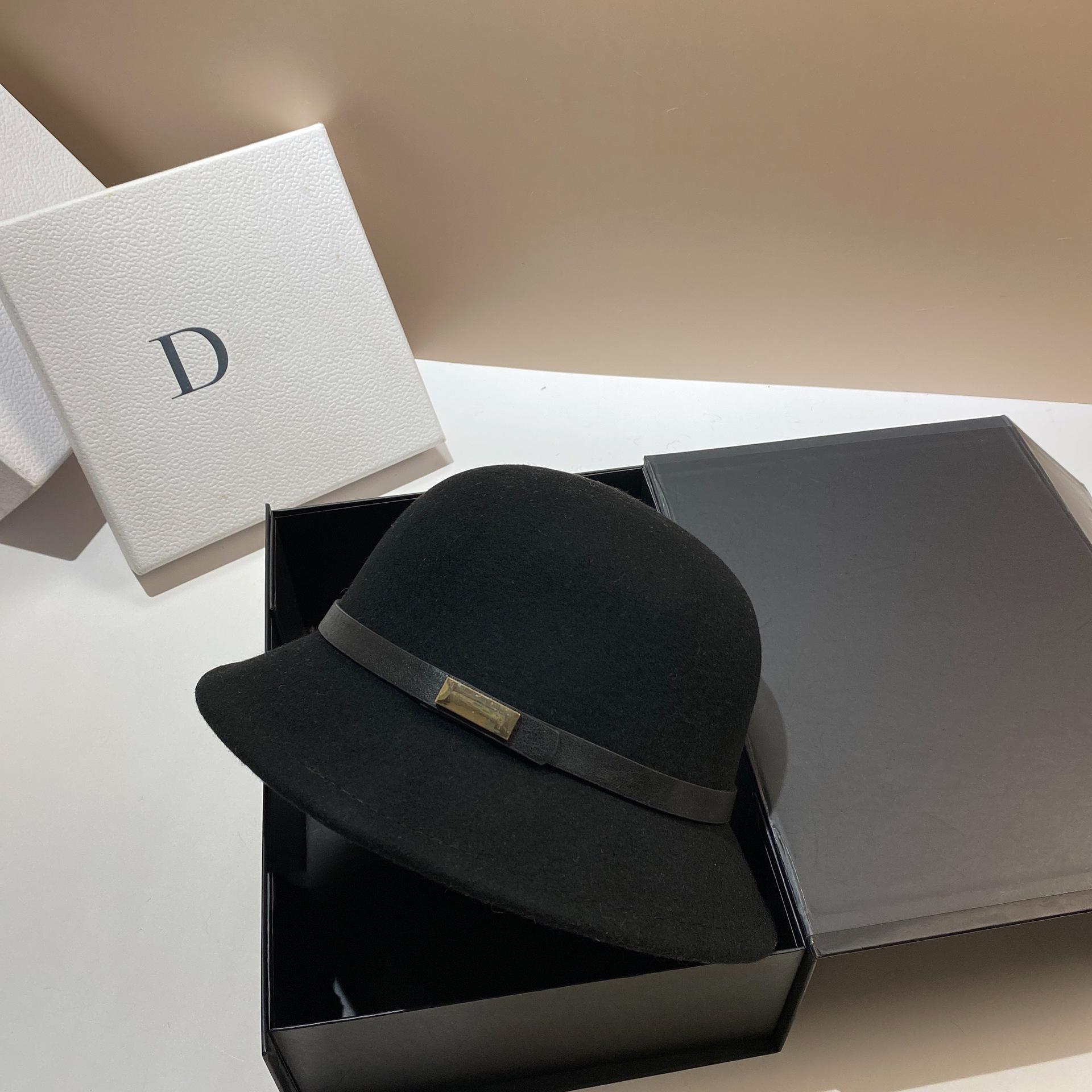 

Japanese Style Simple Wool Bucket Hat Autumn Winter Women s Warm Woolen Fisherman Hats Noble Leisure Lady Belt Felt Cap