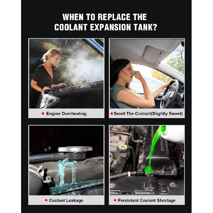cciyu Coolant Tank Reservoir Fits for 2000-2001 for Infiniti I30 2002-2004 for Infiniti I35 2000-2003 for Nissan Maxima 217102Y000 2171069Y11
