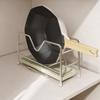 Space Saving Pot Pan Lid Holder Rustproof Pot Lid Rack Stable Cookware Storage Rack  Cabinet